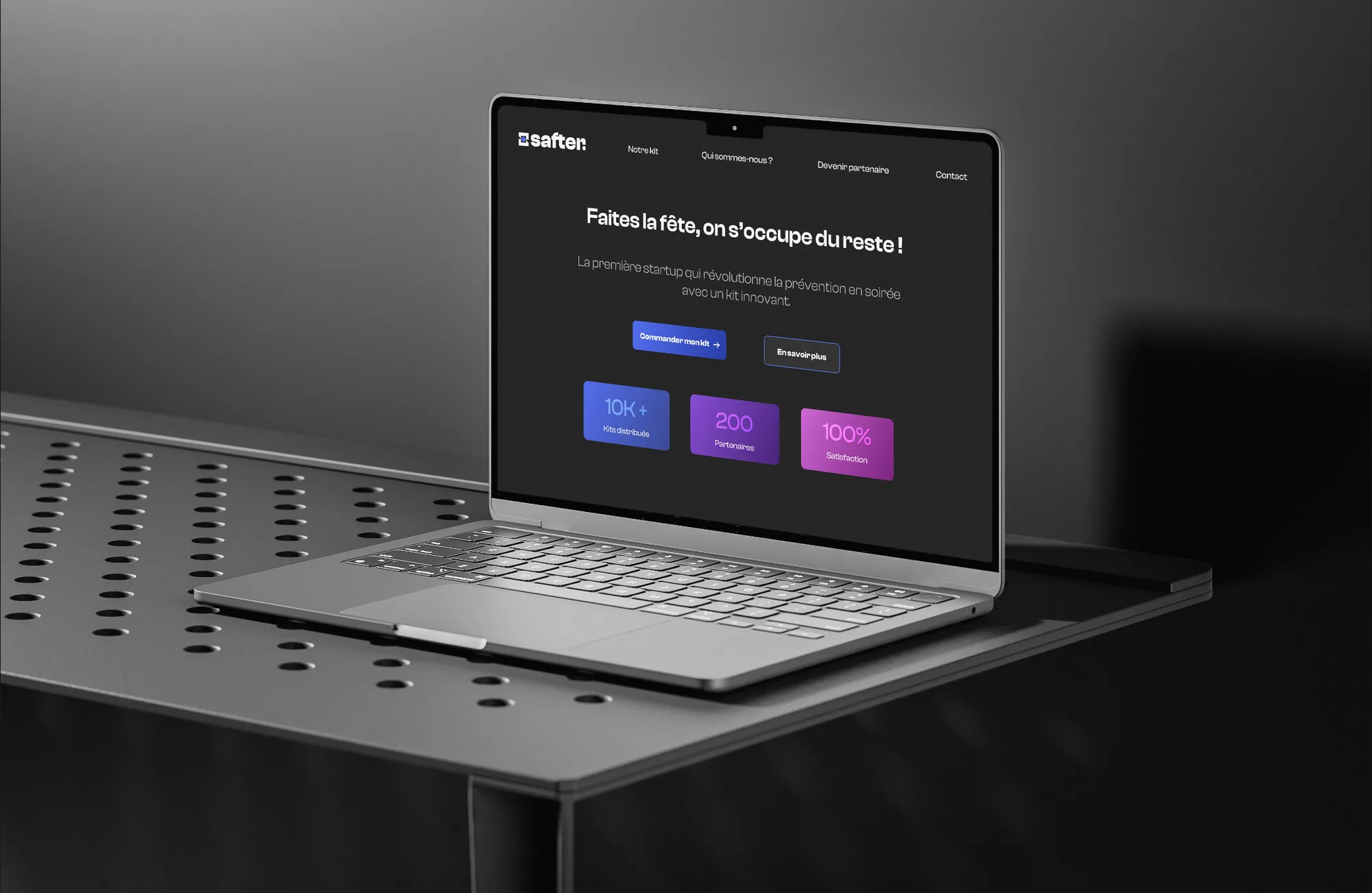 Mockup du site internet